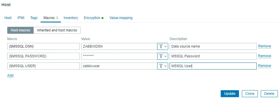 Zabbix Host
