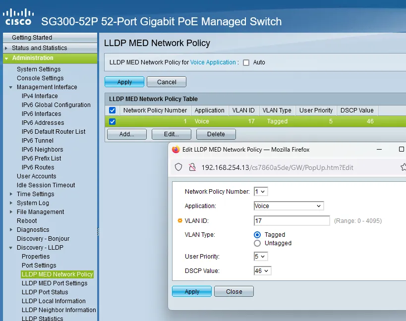 Enable LLDP Policy