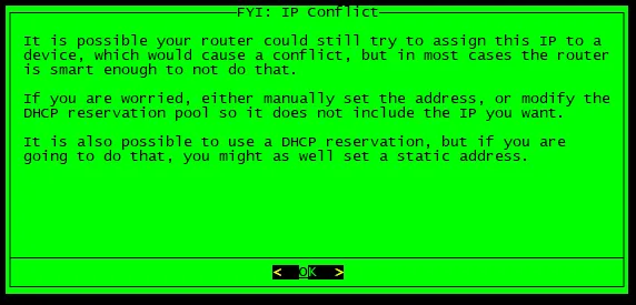 Pi-hole Installer Warning