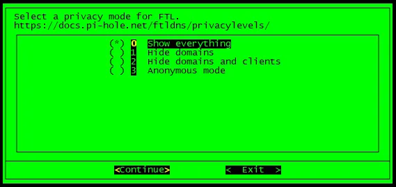Pi-hole Installer log level