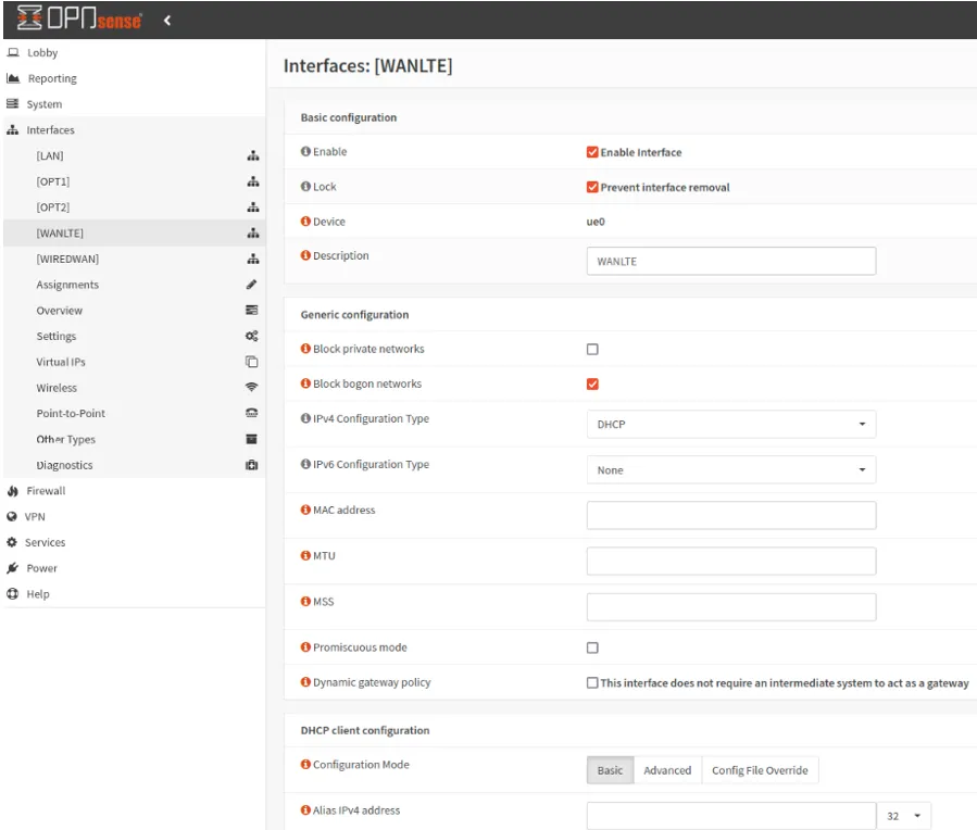label interfaces