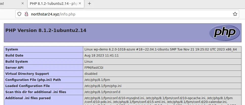 Verify PHP Info