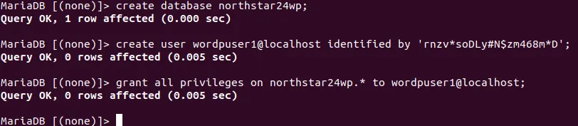 Create WordPress Database