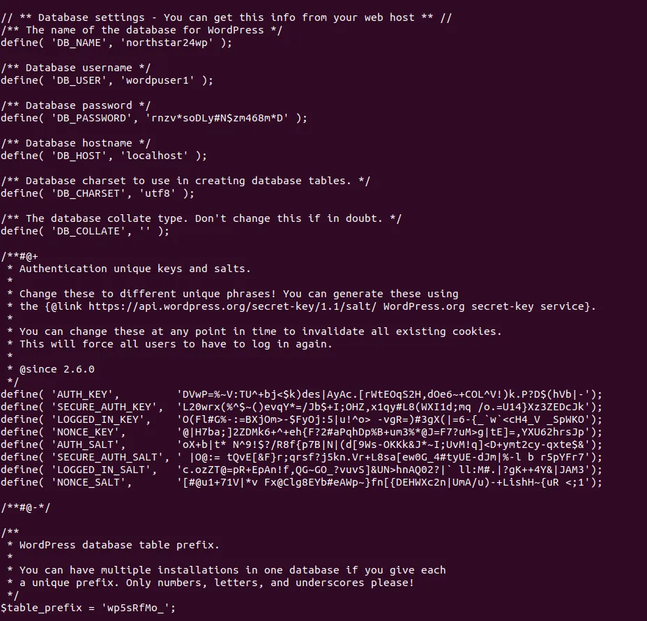 Create WordPress Database
