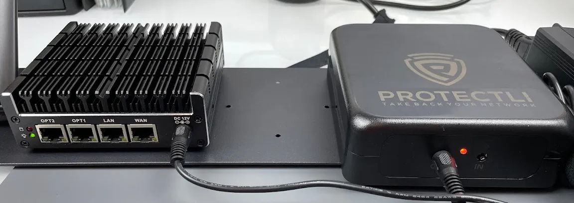 router and ups mounted